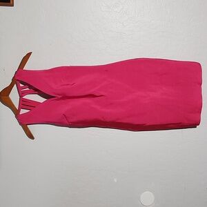 WOW CUTURE Medium Strecthy Strappy Body Con Style K5165 Fushia